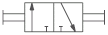 3/2-way valve, manually actuated