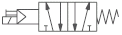 5/2-way valve, indirect solenoid actuated, monostable