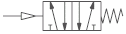 5/2-way valve, pneumatically actuated, monostable