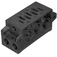 Picture of manifold block with side and bottom ports