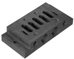 Picture of individual base VDMA 24345, form A, with side ports