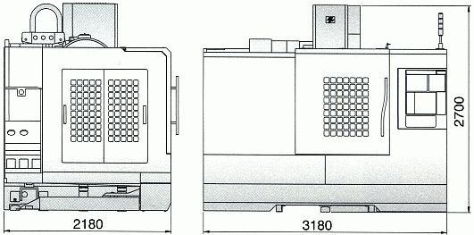 Rozmery stroja NBP-1100(A)