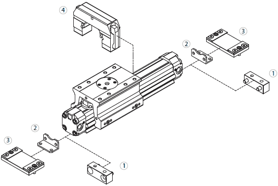 Accessories for rodless cylinder series S5 Accessories for rodless cylinder series S5