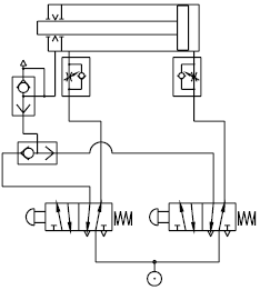 Connection example for cylinder with lock device