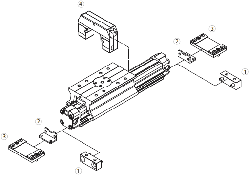 Accessories for rodless cylinder series VL1 Accessories for rodless cylinder series VL1